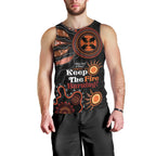 Australia NAIDOC 2024 Men Tank Top Keep the Fire Burning Aboriginal Art