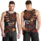 Australia NAIDOC 2024 Men Tank Top Keep the Fire Burning Aboriginal Art