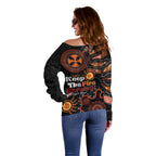 Australia NAIDOC 2024 Off Shoulder Sweater Keep the Fire Burning Aboriginal Art