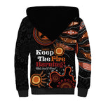 Australia NAIDOC 2024 Sherpa Hoodie Keep the Fire Burning Aboriginal Art