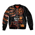 Australia NAIDOC 2024 Sleeve Zip Bomber Jacket Keep the Fire Burning Aboriginal Art