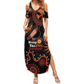 Australia NAIDOC 2024 Summer Maxi Dress Keep the Fire Burning Aboriginal Art