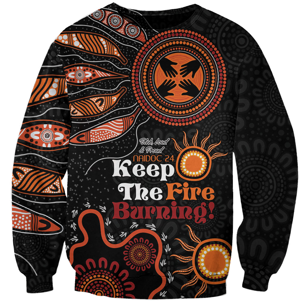 Australia NAIDOC 2024 Sweatshirt Keep the Fire Burning Aboriginal Art