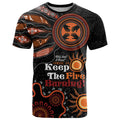 Australia NAIDOC 2024 T Shirt Keep the Fire Burning Aboriginal Art