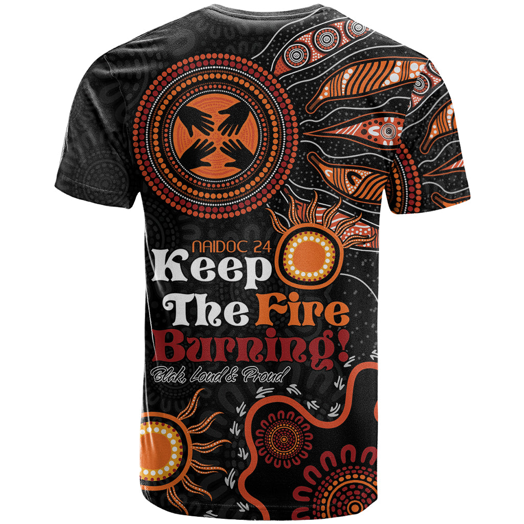 Australia NAIDOC 2024 T Shirt Keep the Fire Burning Aboriginal Art