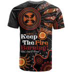 Australia NAIDOC 2024 T Shirt Keep the Fire Burning Aboriginal Art