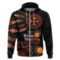 Australia NAIDOC 2024 Zip Hoodie Keep the Fire Burning Aboriginal Art