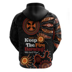 Australia NAIDOC 2024 Zip Hoodie Keep the Fire Burning Aboriginal Art