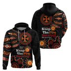 Australia NAIDOC 2024 Zip Hoodie Keep the Fire Burning Aboriginal Art