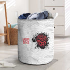 New Zealand Maori Heart Tribal Personalised Laundry Basket Polynesian Patterns