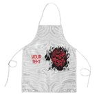 New Zealand Maori Heart Tribal Personalised Apron Polynesian Patterns