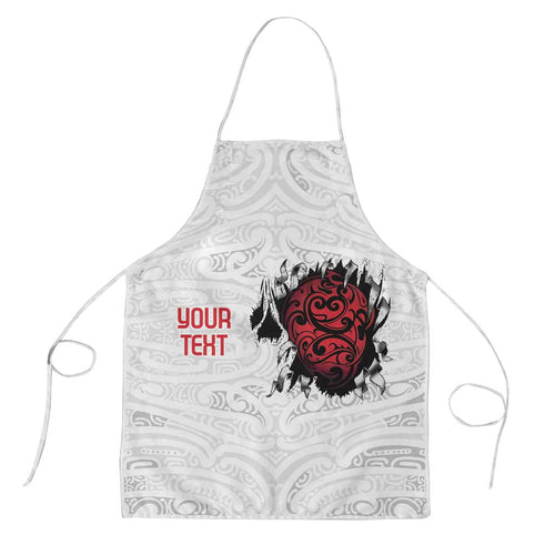New Zealand Maori Heart Tribal Personalised Apron Polynesian Patterns
