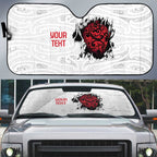 New Zealand Maori Heart Tribal Personalised Auto Sun Shade Polynesian Patterns