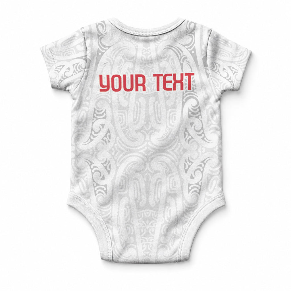 New Zealand Maori Heart Tribal Personalised Baby Onesie Polynesian Patterns