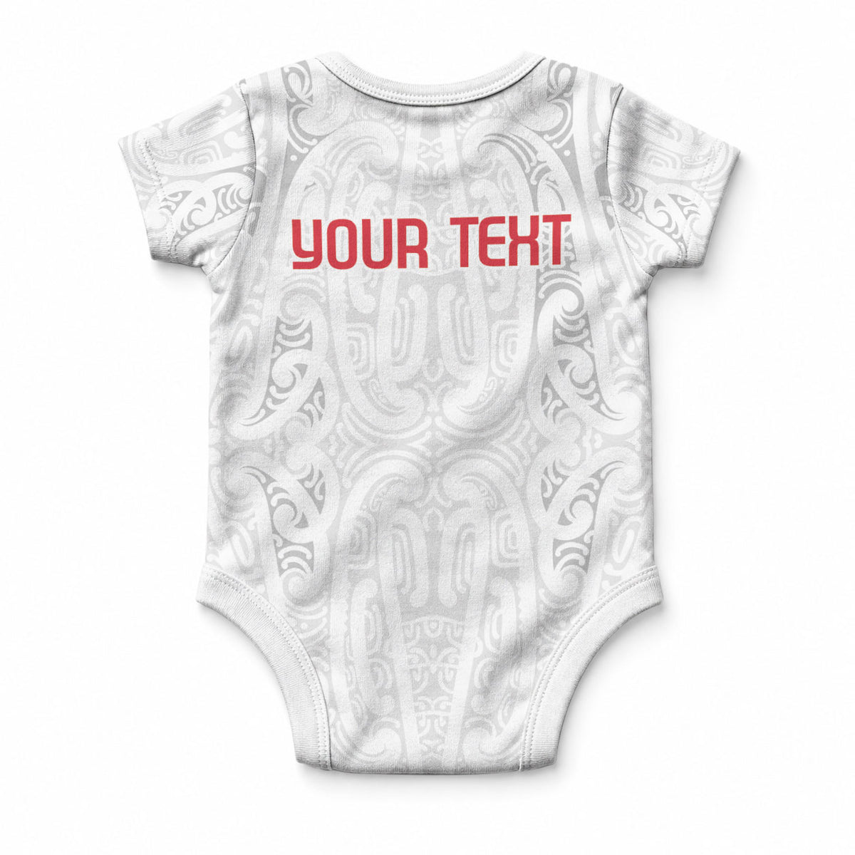 New Zealand Maori Heart Tribal Personalised Baby Onesie Polynesian Patterns