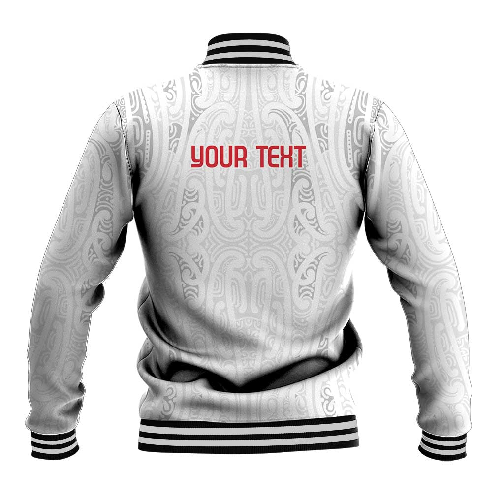 New Zealand Maori Heart Tribal Personalised Baseball Jacket Polynesian Patterns