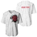 New Zealand Maori Heart Tribal Personalised Baseball Jersey Polynesian Patterns