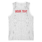 New Zealand Maori Heart Tribal Personalised Basketball Jersey Polynesian Patterns