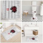 New Zealand Maori Heart Tribal Personalised Bathroom Set Polynesian Patterns