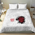 New Zealand Maori Heart Tribal Personalised Bedding Set Polynesian Patterns