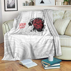 New Zealand Maori Heart Tribal Personalised Blanket Polynesian Patterns
