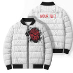 New Zealand Maori Heart Tribal Personalised Bomber Puffer Jacket Polynesian Patterns