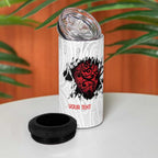 New Zealand Maori Heart Tribal Personalised 4 in 1 Can Cooler Tumbler Polynesian Patterns