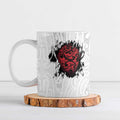 New Zealand Maori Heart Tribal Personalised Ceramic Mug Polynesian Patterns