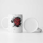 New Zealand Maori Heart Tribal Personalised Ceramic Mug Polynesian Patterns