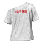 New Zealand Maori Heart Tribal Personalised Cross Shoulder Shirt Polynesian Patterns
