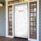 New Zealand Maori Heart Tribal Personalised Door Cover Polynesian Patterns