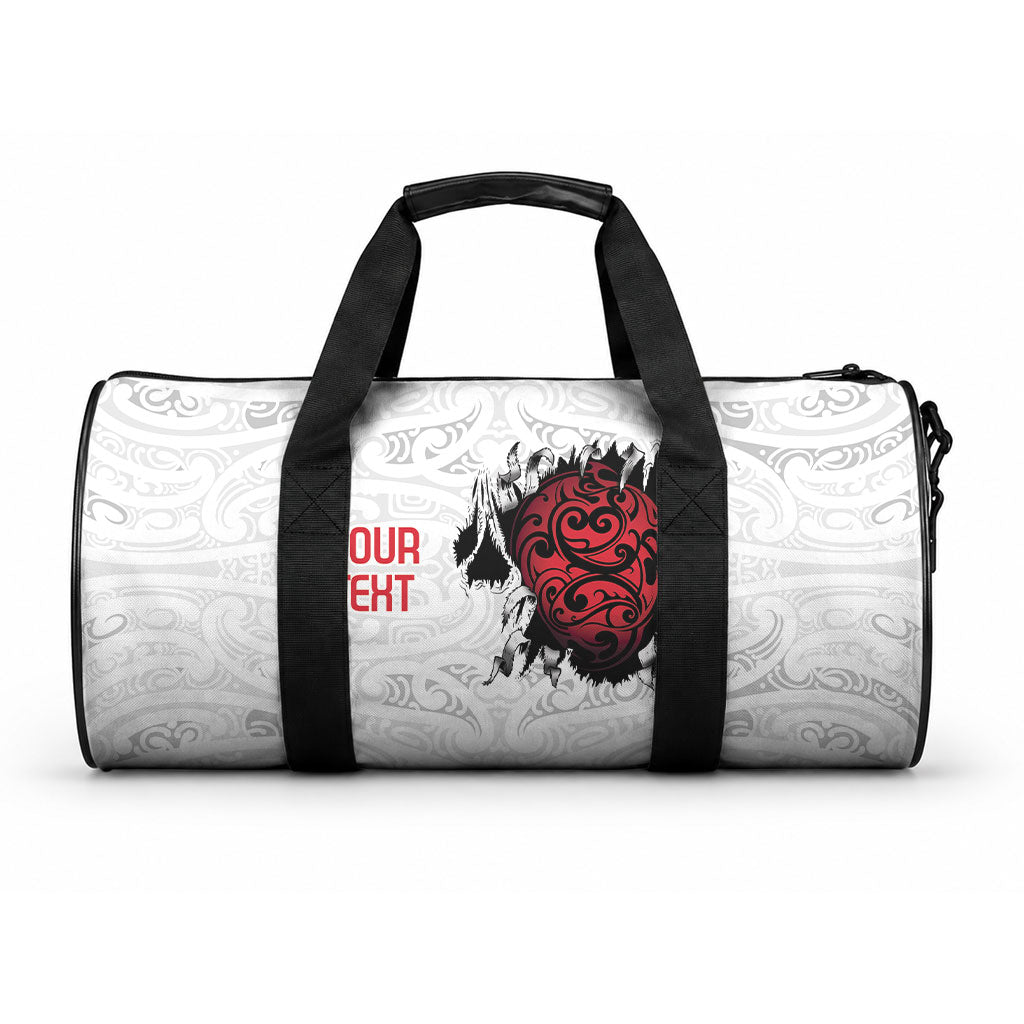 New Zealand Maori Heart Tribal Personalised Duffle Bag Polynesian Patterns