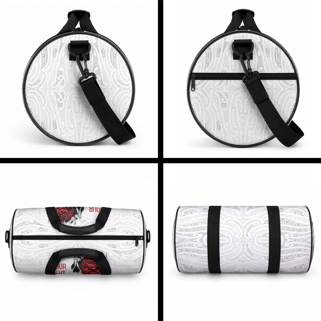 New Zealand Maori Heart Tribal Personalised Duffle Bag Polynesian Patterns