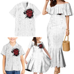 New Zealand Maori Heart Tribal Personalised Family Matching Mermaid Dress and Hawaiian Shirt Polynesian Patterns