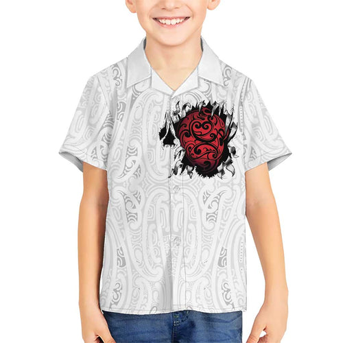 New Zealand Maori Heart Tribal Personalised Family Matching Mermaid Dress and Hawaiian Shirt Polynesian Patterns