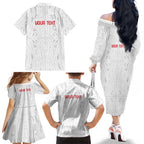 New Zealand Maori Heart Tribal Personalised Family Matching Off The Shoulder Long Sleeve Dress and Hawaiian Shirt Polynesian Patterns