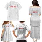 New Zealand Maori Heart Tribal Personalised Family Matching Puletasi and Hawaiian Shirt Polynesian Patterns