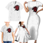 New Zealand Maori Heart Tribal Personalised Family Matching Short Sleeve Bodycon Dress and Hawaiian Shirt Polynesian Patterns