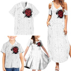New Zealand Maori Heart Tribal Personalised Family Matching Summer Maxi Dress and Hawaiian Shirt Polynesian Patterns