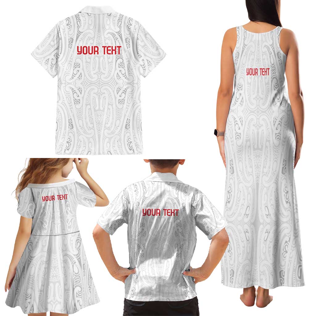 New Zealand Maori Heart Tribal Personalised Family Matching Tank Maxi Dress and Hawaiian Shirt Polynesian Patterns
