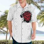 New Zealand Maori Heart Tribal Personalised Hawaiian Shirt Polynesian Patterns