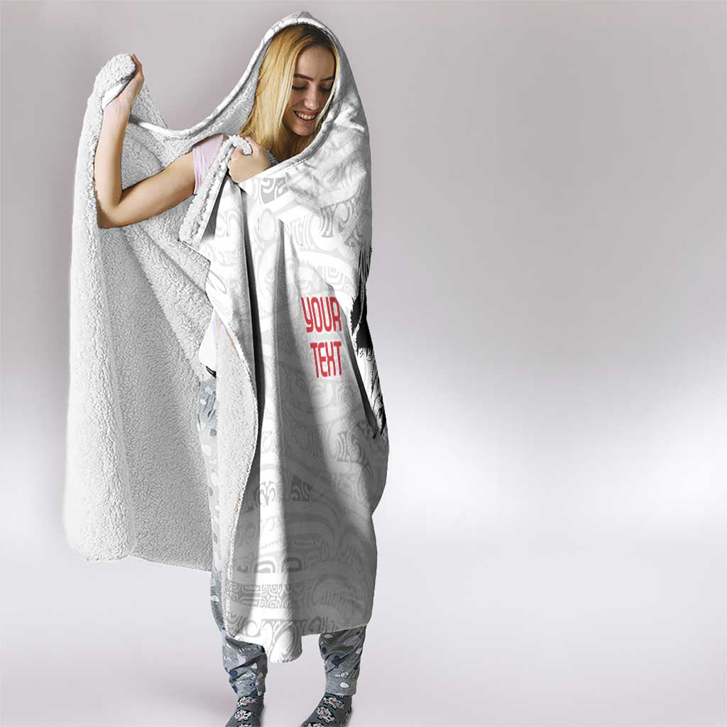 New Zealand Maori Heart Tribal Personalised Hooded Blanket Polynesian Patterns