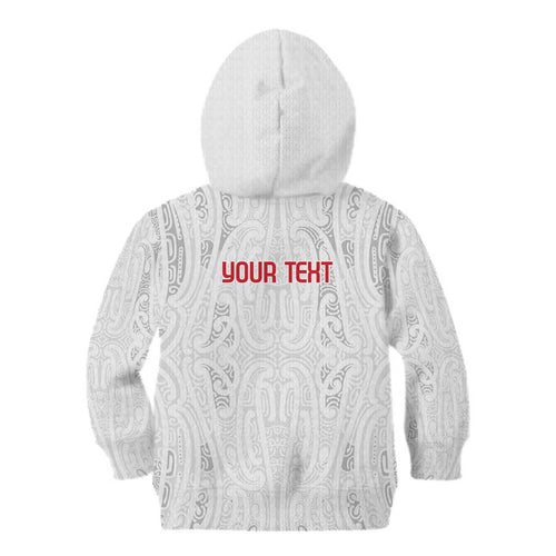 New Zealand Maori Heart Tribal Personalised Kid Hoodie Polynesian Patterns