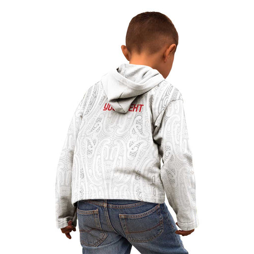 New Zealand Maori Heart Tribal Personalised Kid Hoodie Polynesian Patterns