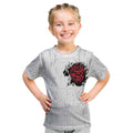 New Zealand Maori Heart Tribal Personalised Kid T Shirt Polynesian Patterns