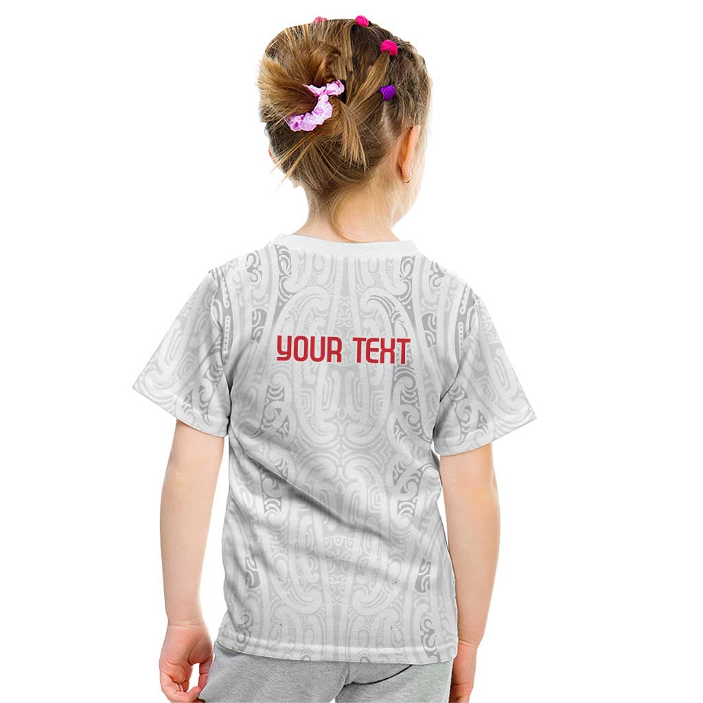 New Zealand Maori Heart Tribal Personalised Kid T Shirt Polynesian Patterns