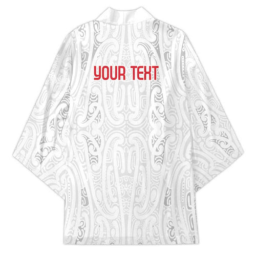 New Zealand Maori Heart Tribal Personalised Kimono Polynesian Patterns