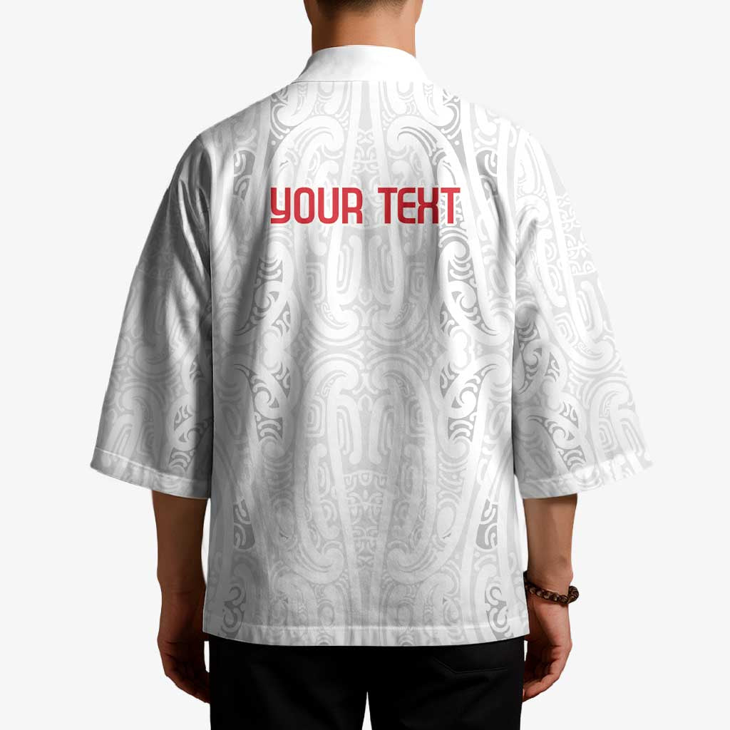 New Zealand Maori Heart Tribal Personalised Kimono Polynesian Patterns