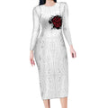 New Zealand Maori Heart Tribal Personalised Long Sleeve Bodycon Dress Polynesian Patterns