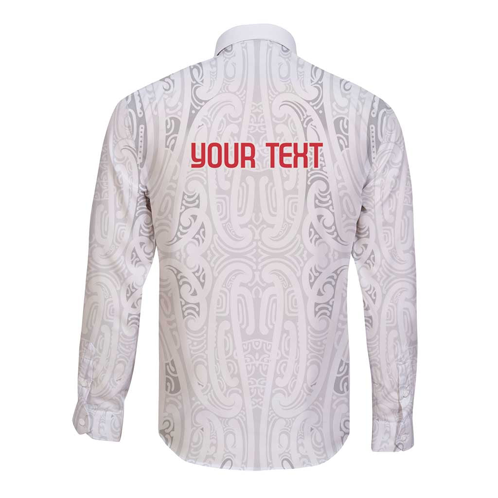 New Zealand Maori Heart Tribal Personalised Long Sleeve Button Shirt Polynesian Patterns